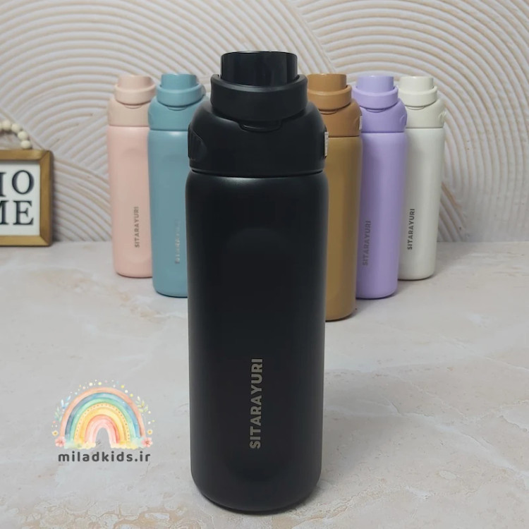 تراول ماگ مشکی مات سیتارا دو حالته 800 میل