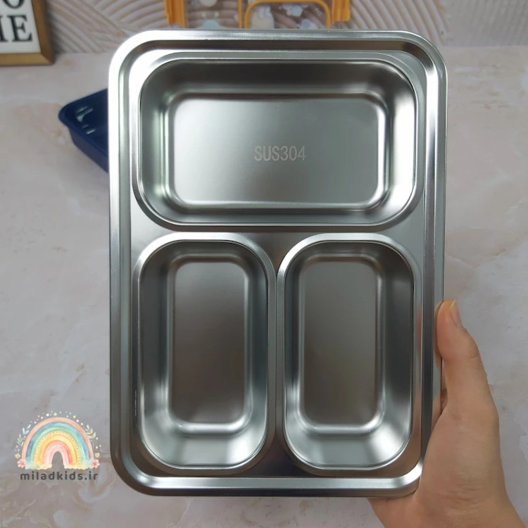 استیل 304 لانچ باکس سه قسمتی واشردار وکیوم